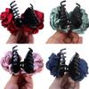 4pcs Women Fashion Hair Clamp Fabric Flower Claw Hair Claw Jaw Clips Hair Clamps for Headwear Accessories view 2