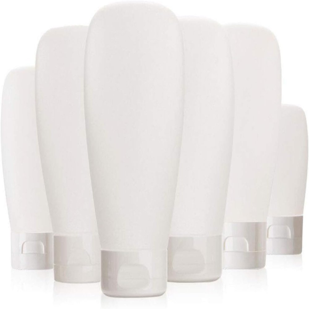 12PCS 100ml/3.3oz Empty Refillable Clear Plastic Squeeze Soft Tubes with Flip Cover Lotion Bottle Travel Sample Packing Cosmetic Makeup Container Storage Vial Jar for Facial Cleanser Shampoo Shower