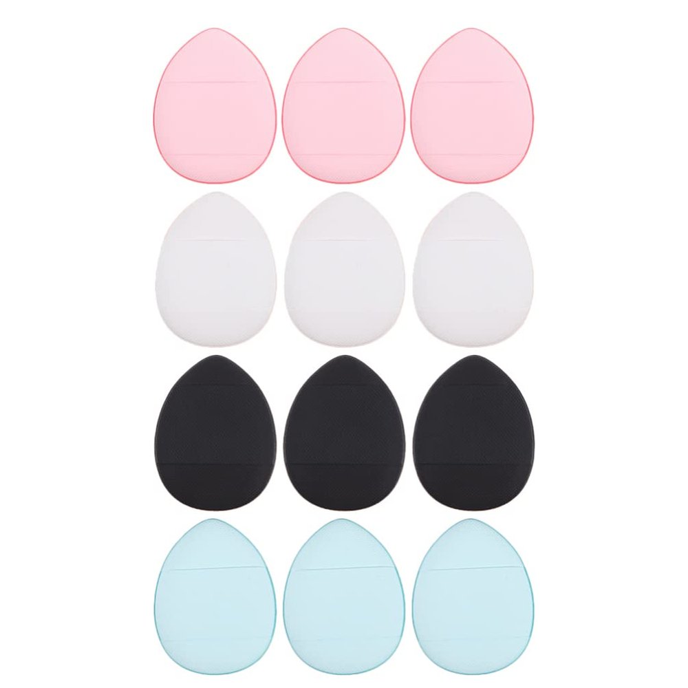 Lurrose 12pcs Makeup Powder Puff Wet Dry Application Sponge for Foundation Concealer Blush Cosmetic Tool for Skin