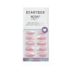 BTArtbox Press On Nails Medium - Soft Gel French Tip Press On Nails, Almond Glue On Nails with Nail Glue, Reusable Stick On Nails in 15 Sizes, White Swirl view 3