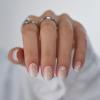 BTArtbox Square Ombre Press On Nails -Soft Gel Press On Nails Short with Nail Glue, 15 Sizes - 30 Reusable Fake Nails Kit, Vanilla Cream view 1