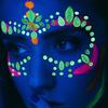 2 Pack Halloween Glow in the Dark Face Jewels Crystal Glitter Stickers, Luminous Tattoo Day of the Dead Gems Jewels Tattoos view 2