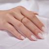 BTArtbox White Press On Nails Short - Soft Gel Press on Nails Almond, White Glue on Nails with Nail Glue, Reusable Stick on Nails in 16 Sizes, Cream Puff view 1