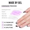 BTArtbox French Tip Press On Nails, Almond, Supremely Fit, Natural, Reusable Short Glue/Stick On Nails for Women Gift in 16 Sizes, Black French, 32 Fake Nails Kit view 4