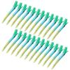 24 Packs Duck Bill Clips, Bantoye 3.35 Inches Rustproof Metal Alligator Curl Clips with Holes for Hair Styling, Hair Coloring, Gradient Green view 1