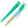 24 Packs Duck Bill Clips, Bantoye 3.35 Inches Rustproof Metal Alligator Curl Clips with Holes for Hair Styling, Hair Coloring, Gradient Green view 2