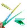 24 Packs Duck Bill Clips, Bantoye 3.35 Inches Rustproof Metal Alligator Curl Clips with Holes for Hair Styling, Hair Coloring, Gradient Green view 3