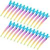 24 Packs Duck Bill Clips, Bantoye 3.35 Inches Rustproof Metal Alligator Curl Clips with Holes for Hair Styling, Hair Coloring, Gradient Rainbow view 1