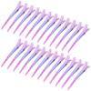 24 Packs Duck Bill Clips, Bantoye 3.35 Inches Rustproof Metal Alligator Curl Clips with Holes for Hair Styling, Hair Coloring, Gradient Pink view 1