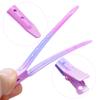 24 Packs Duck Bill Clips, Bantoye 3.35 Inches Rustproof Metal Alligator Curl Clips with Holes for Hair Styling, Hair Coloring, Gradient Pink view 3