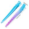 24 Packs Duck Bill Clips, Bantoye 3.35 Inches Rustproof Metal Alligator Curl Clips with Holes for Hair Styling, Hair Coloring, Gradient Blue view 2
