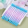 24 Packs Duck Bill Clips, Bantoye 3.35 Inches Rustproof Metal Alligator Curl Clips with Holes for Hair Styling, Hair Coloring, Gradient Blue view 4