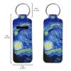 Suobstales Chapstick Holder Keychain Night Sky Print Lip Balm Holder Portable Pouch for Lipstick,Chapstick,Lip Gloss Travel Accessories view 2