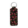 Suobstales Cute Cherry Chapstick Keychain Holder Clip-on Chapstick Sleeve Lip Balm Holder Neoprene Lipstick Holder for Women Girls Gifts Portable Pocket Lip Gloss Tube Holder view 1