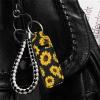 Suobstales Black Sunflower Chapstick Holder Keychains Neoprene Lipstick Balm Holder Lip Balm Holders for Chapstick Tracker and Safeguard Portable Pocket Lip Gloss Tube Holder view 3