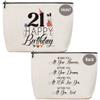 21st Birthday Gifts for Her, 21 Year Old Presents for Girls Besties Women Female Girlfriend Sister Friends Daughter, Milestone Birthday Gift for Her, Travel Bag Cosmetic Bag Waterproof Makeup Bag view 1