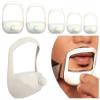 5 Sizes Set of French Beard,Beard Shaping & Styling Tool with Comb, Beard Guide Shaper Goatee Trimmer Template for Men, Clear Mustache Sideburns Outliner Stencil Lineup (white) view 1