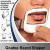5 Sizes Set of French Beard,Beard Shaping & Styling Tool with Comb, Beard Guide Shaper Goatee Trimmer Template for Men, Clear Mustache Sideburns Outliner Stencil Lineup (white) view 4