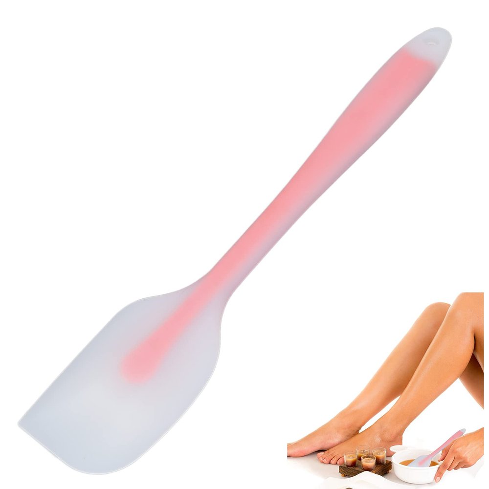 Skidproof Wax Spatulas, Hard Wax Sticks Reusable Frosted Silicone Waxing Applicator Hair Removal Tool Comfortable to Grip for Home Salon Body Use