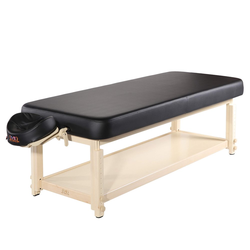 MASTER MASSAGE EQUIPMENT Harvey Comfort Stationary Massage Table, Black