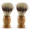 Iconikal 2-Pack Wood Handled Badger Hair Shaving Brush For Use With Aeorsol-Free Shaving Cream view 1