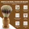 Iconikal 2-Pack Wood Handled Badger Hair Shaving Brush For Use With Aeorsol-Free Shaving Cream view 2