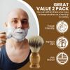 Iconikal 2-Pack Wood Handled Badger Hair Shaving Brush For Use With Aeorsol-Free Shaving Cream view 4