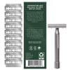 Shea Moisture Men, Double Edge Safety Razor with 10 Refill Double Edge Razor Blades for Men, Platinum Coated, Stainless Steel, Dad Gifts, 1 Razor Handle & 10 Razor Blades per Box view 2