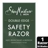 Shea Moisture Men, Double Edge Safety Razor with 10 Refill Double Edge Razor Blades for Men, Platinum Coated, Stainless Steel, Dad Gifts, 1 Razor Handle & 10 Razor Blades per Box view 3
