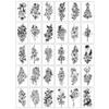 30pcs/Set Women Temporary Tattoo Sticker Black Rose Fake Tatoo Body Hands Arm Leg Flowers Tattos Tatouage Temporaire (R30) view 1