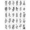 30pcs/Set Women Temporary Tattoo Sticker Black Rose Fake Tatoo Body Hands Arm Leg Flowers Tattos Tatouage Temporaire (R30) view 2