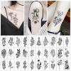 30pcs/Set Women Temporary Tattoo Sticker Black Rose Fake Tatoo Body Hands Arm Leg Flowers Tattos Tatouage Temporaire (R30) view 3