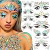 3D Glitter Rhinestone Temporary Sexy Face Tattoo Sticker DIY Kids Holiday Party Masquerade Body Facial Jewelry Tattoo (01) view 2