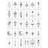 30Sheet/Lot Temporary Tattoo Sticker Moon Lotus Body Art Arm Tattoos Waterproof Flowers Tattoos Sticker Fake view 1
