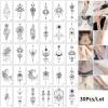 30Sheet/Lot Temporary Tattoo Sticker Moon Lotus Body Art Arm Tattoos Waterproof Flowers Tattoos Sticker Fake view 2