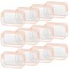 TISRATOK 12 PCS Clear Makeup Bag for Women with Zipper, TSA Approved Toiletry Pouch, Cosmetic Bag Bulk for Travel Organizer Essentials - Orange-pink, Medium view 1