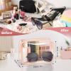 TISRATOK 12 PCS Clear Makeup Bag for Women with Zipper, TSA Approved Toiletry Pouch, Cosmetic Bag Bulk for Travel Organizer Essentials - Orange-pink, Medium view 2