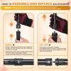 5 In 1 Curling Wand Set, Curling Iron Interchangeable Ceramic Barrels (0.35-1.25 Inch), Heating Hair Curler Kit with Protective Glove & 2 Clips Ceramic Coated for All Hair Types, Gift for Girls, Women view 3