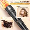 5 In 1 Curling Wand Set, Curling Iron Interchangeable Ceramic Barrels (0.35-1.25 Inch), Heating Hair Curler Kit with Protective Glove & 2 Clips Ceramic Coated for All Hair Types, Gift for Girls, Women view 4