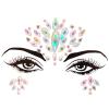 3D Glitter Rhinestone Temporary Sexy Face Tattoo Sticker DIY Kids Holiday Party Masquerade Body Facial Jewelry Tattoo (02) view 1