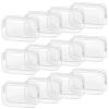 TISRATOK 12 PCS Clear Makeup Bag for Women with Zipper, TSA Approved Toiletry Pouch, Cosmetic Bag Bulk for Travel Organizer Essentials - White,Medium view 1