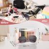 TISRATOK 12 PCS Clear Makeup Bag for Women with Zipper, TSA Approved Toiletry Pouch, Cosmetic Bag Bulk for Travel Organizer Essentials - White,Medium view 2