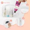 TISRATOK 12 PCS Clear Makeup Bag for Women with Zipper, TSA Approved Toiletry Pouch, Cosmetic Bag Bulk for Travel Organizer Essentials - White,Medium view 4