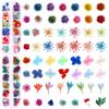 216PCS Dried Flowers - Nail Art Accessories Kits, 57 Color Lovely Natural Dried Flowers for Resin Molds and Nails, YWLI view 2