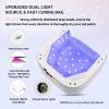 Lavinda UV LED Nail Lamp, 54W Rechargeable Cordless Nail Lamp Nail Dryer Gel Polish UV Nail Light with 4 Timer Setting, Professional Quick Dry Curing Lamp with Display Auto Sensor for Salon & Home view 4