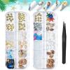 2 Boxes Summer Beach Nail Studs & Rivets - Ocean Theme Shell Starfish Conch Charms - Sea Series DIY Nail Art Decoration (3-4) view 1