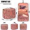 L&FY Hanging Travel Toiletry Bag Women's Cosmetic Organizer Makeup Pouch Men's Dopp Kits With Handle(Pink Leopard) view 2