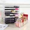 Alunsito Acrylic 8-Compartment Makeup Organizer, Transparent Plastic Lipstick Holder, Perfect Bathroom Vanity Storage Solution for Lipsticks, Nail Polishes, and More 9.44"*2.67"*9.76" view 2
