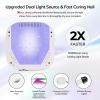 Lavinda UV LED Nail Lamp, Cordless Nail Lamp 54W Rechargeable Nail Dryer Gel Polish Light with Large LCD Display, Professional Gel Curing Lamp with 4 Timer Setting Auto Sensor for Salon and Home view 3