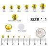 4240Pcs Flatback Yellow Rhinestones Glass Crystal Diamonds for Nail Art Crafts Tumblers Shiny Round with Tweezers and Picking Pen (SS6~SS20 Set) view 2